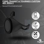 Handyhalterung Ford Transit & Tourneo Custom ab 2024 – Clip fürs 13"-Display, magnetisch & MagSafe-kompatibel.