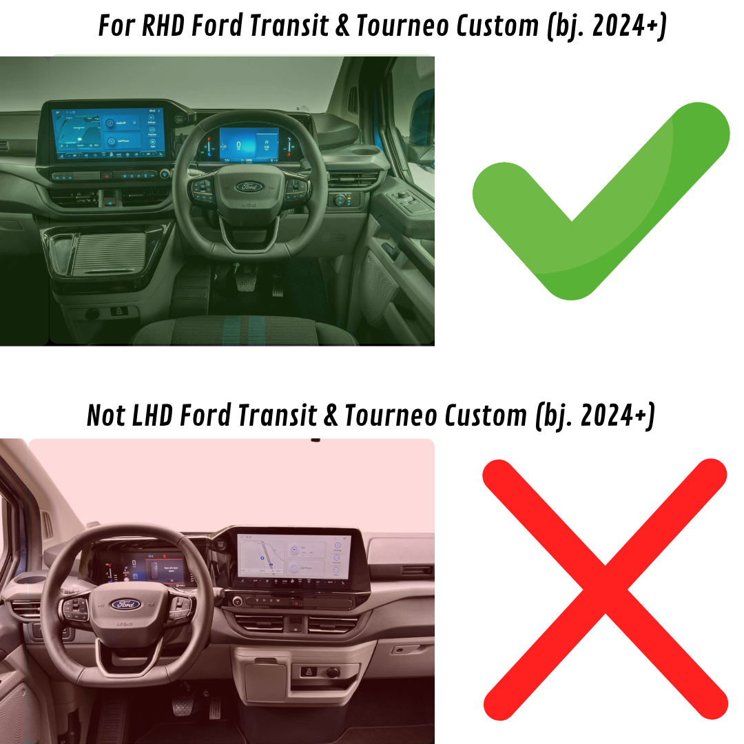 Handyhalterung Ford Transit & Tourneo Custom ab 2024 – Clip fürs 13"-Display, magnetisch & MagSafe-kompatibel.