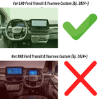 Handyhalterung Ford Transit & Tourneo Custom ab 2024 – Clip fürs 13"-Display, magnetisch & MagSafe-kompatibel.