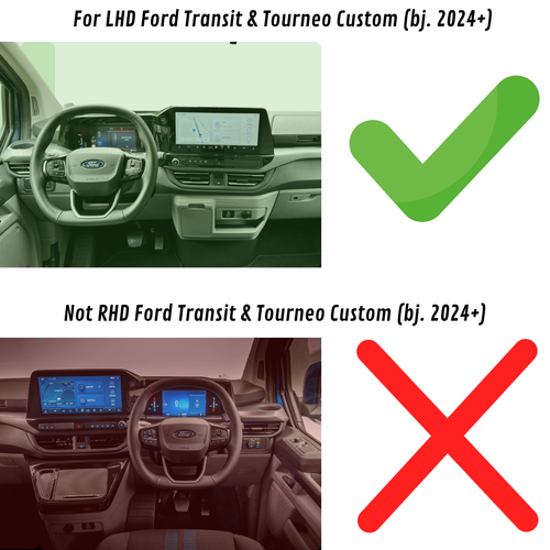 Handyhalterung Ford Transit & Tourneo Custom ab 2024 – Clip fürs 13"-Display, magnetisch & MagSafe-kompatibel.