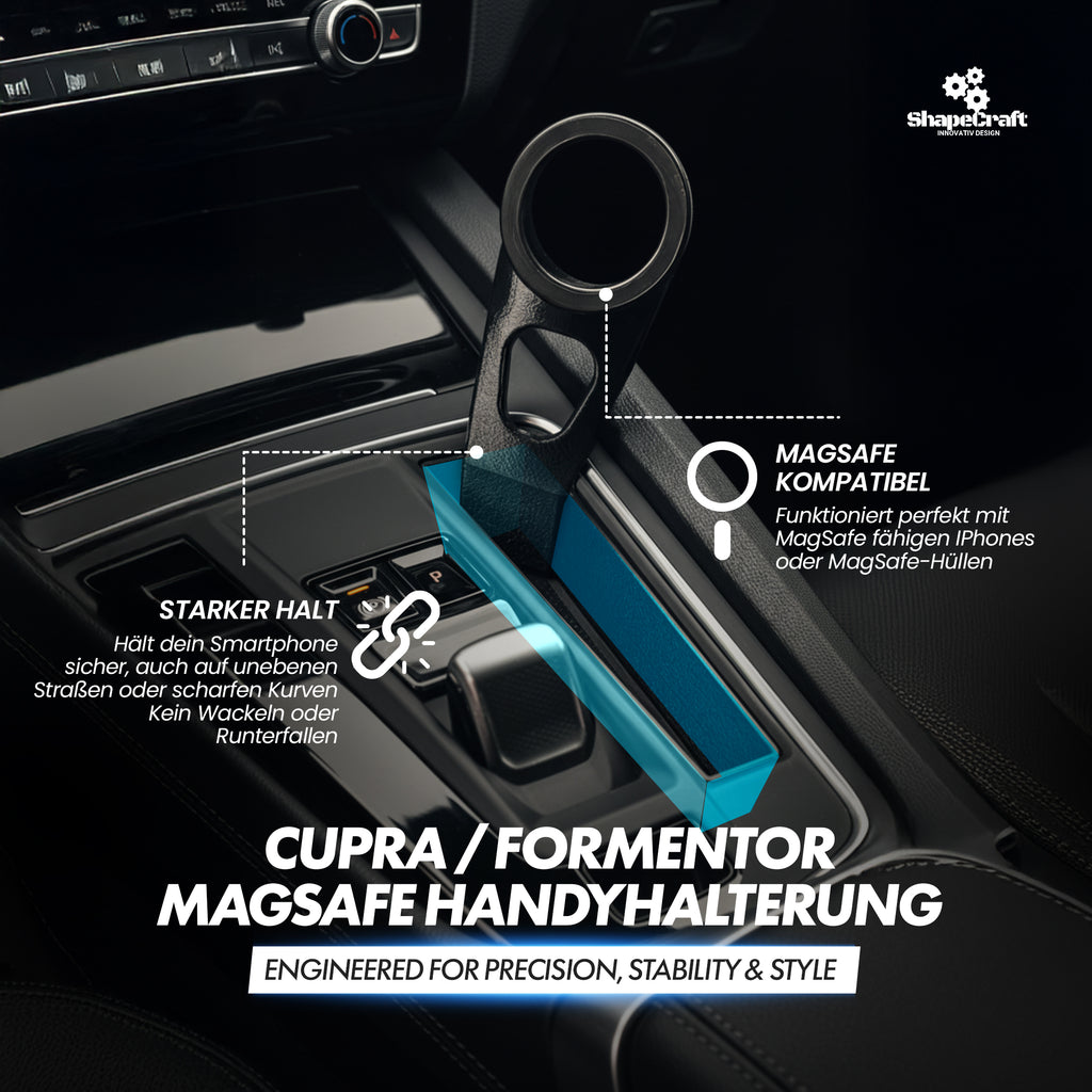 Handyhalterung Seat Leon & Cupra Formentor 2020–2024 Vorfacelift – MagSafe-kompatibel.